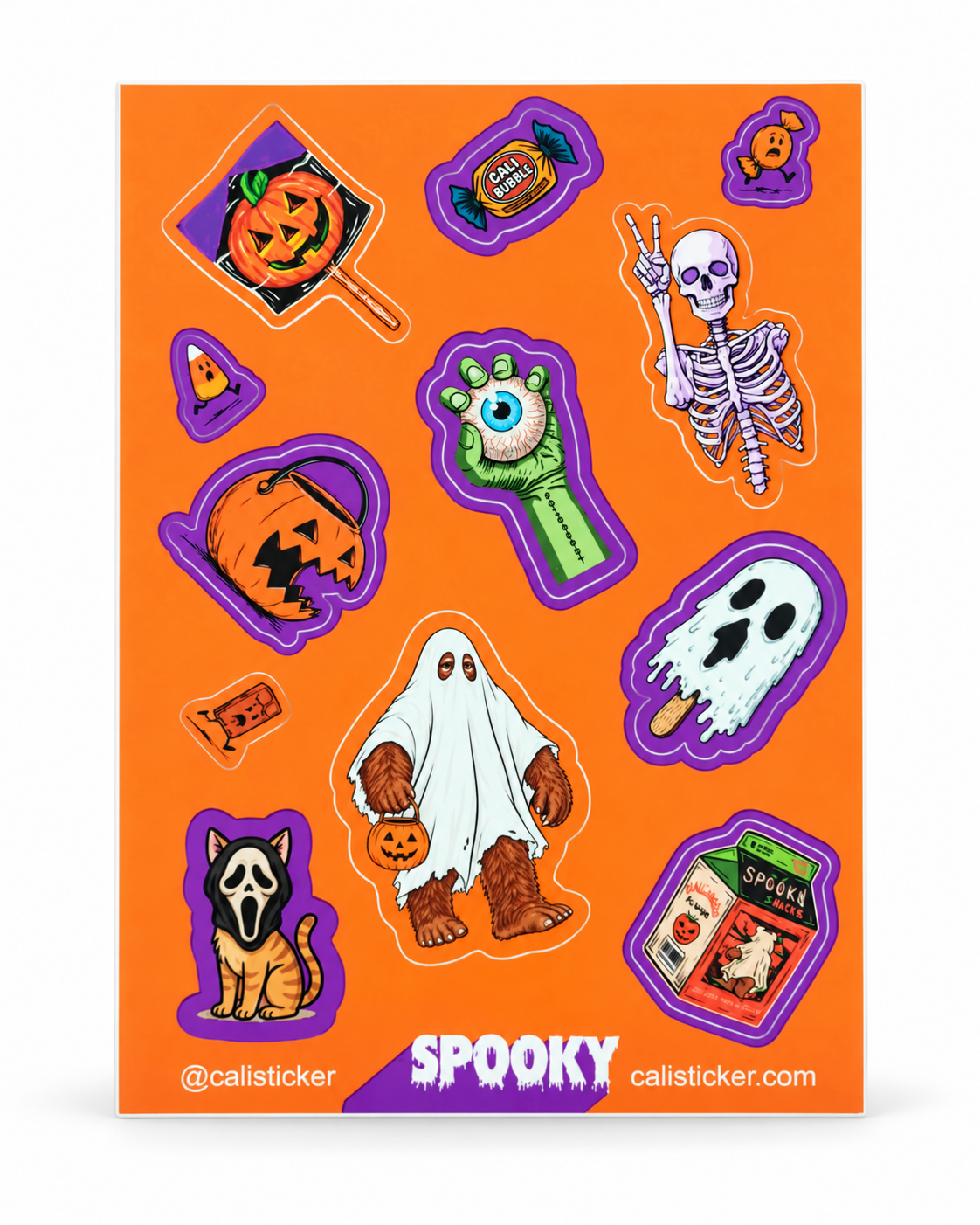 Spooky Hoja de stickers