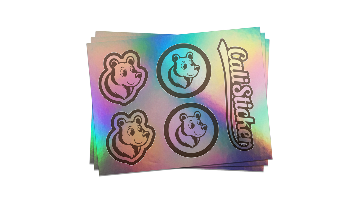 Hojas de Stickers Holográficos