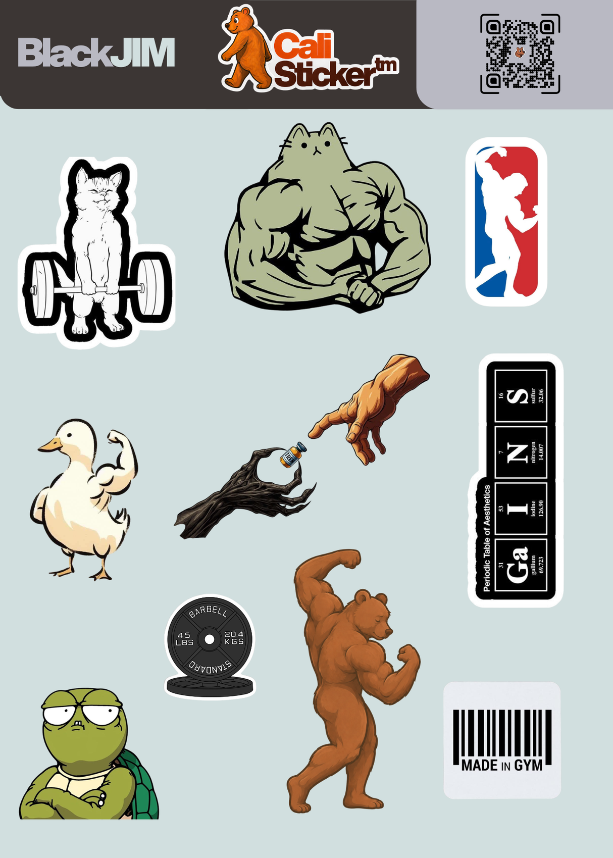 Black Jim - Hoja de Stickers