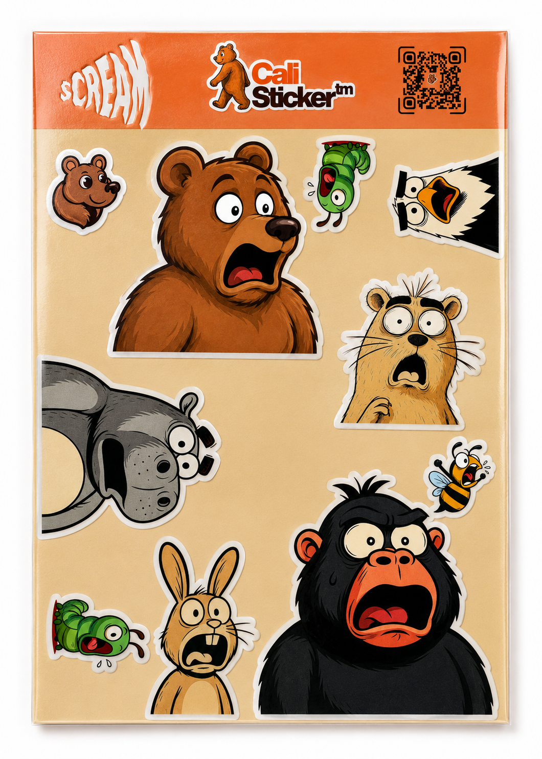 ScreamANIMAL  - Hoja de Stickers