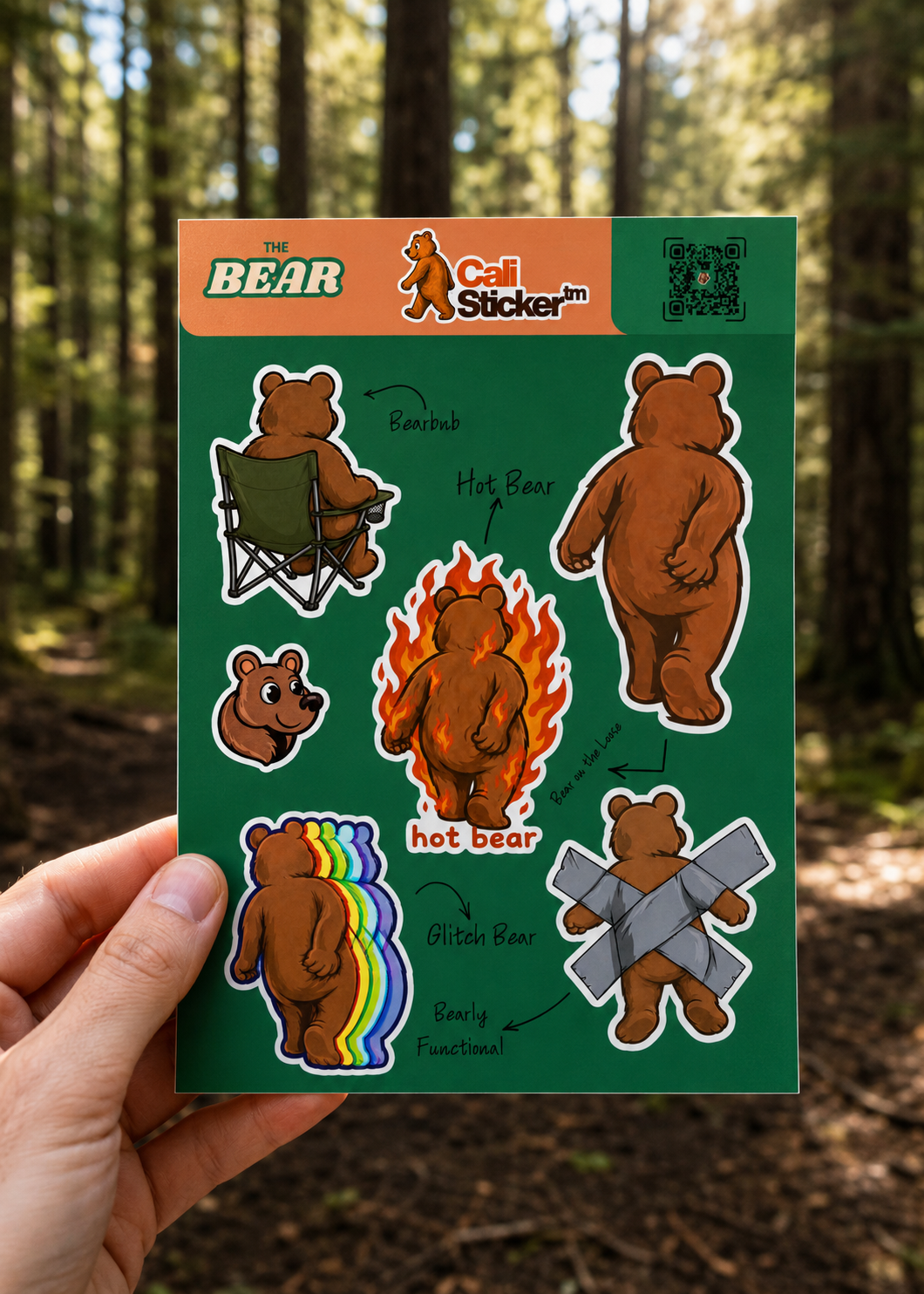 The Bear- Hoja de stickers