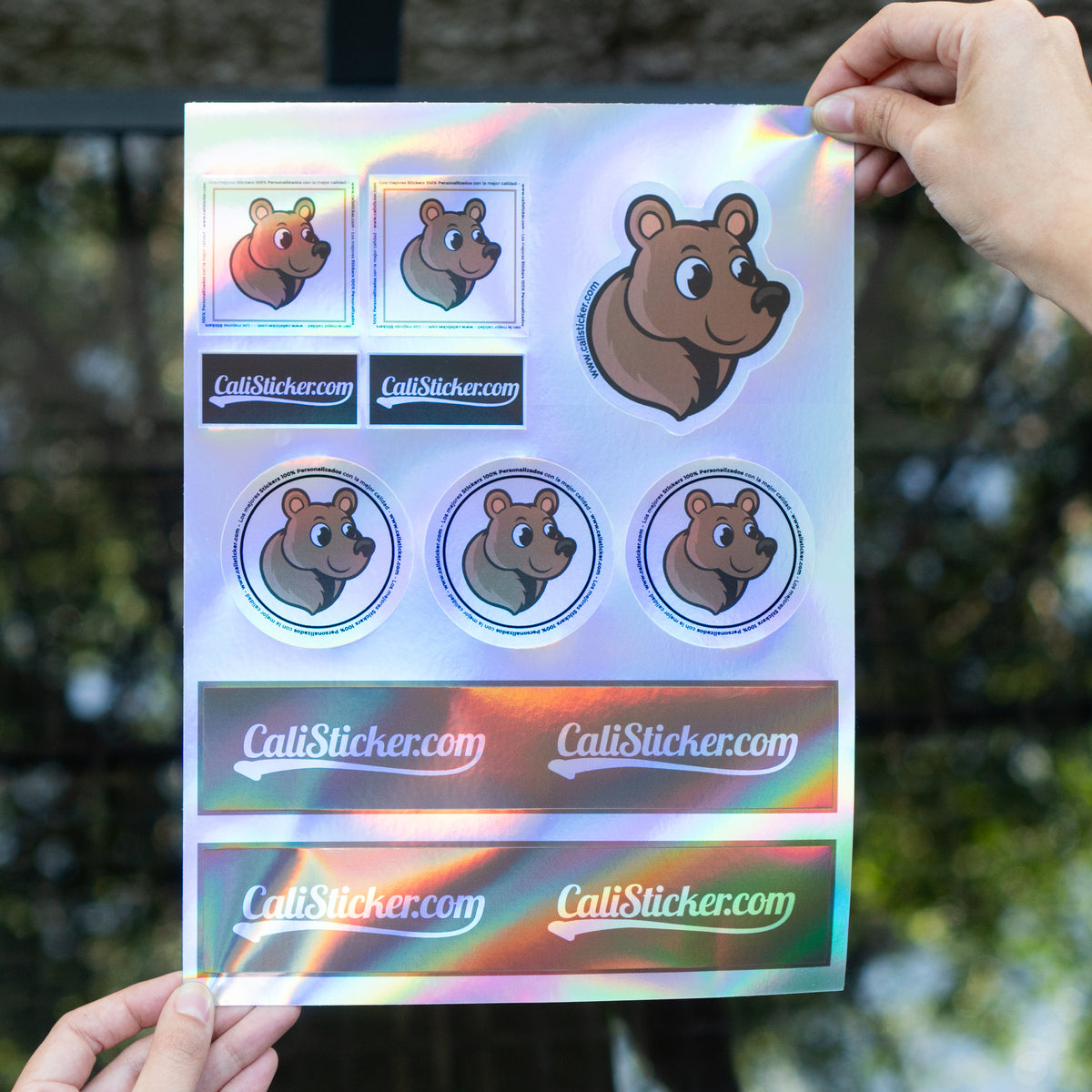 Hojas de Stickers Holográficos Personalizadas