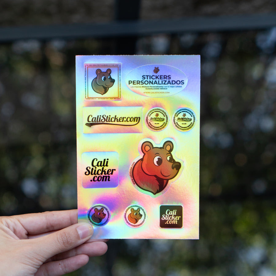 Hojas de Stickers Holográficos – Cali Stickers