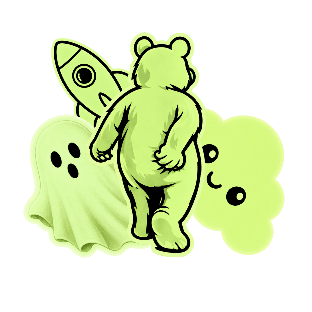Muestras de sticker Glow in the Dark