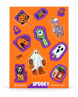 Spooky Hoja de stickers