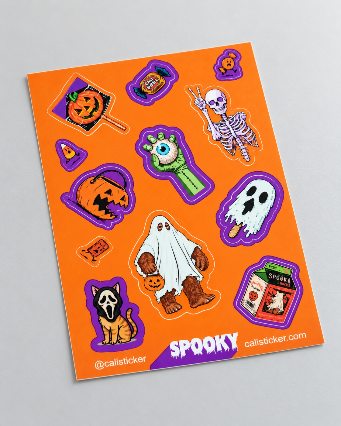 Spooky Hoja de stickers