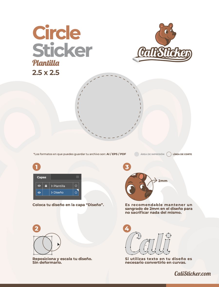 Plantillas Stickers Redondos – Cali Stickers
